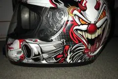 used-clown-motorcycle-helmet