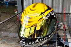 yellow-custom-airbrushed-motorbike-helmet