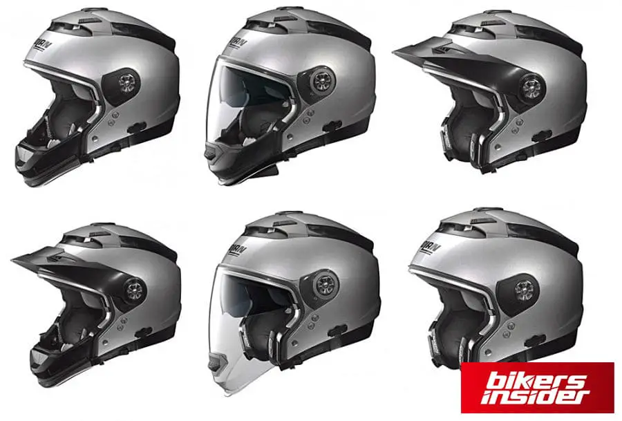 Nolan N44 helmet features six different configurations.