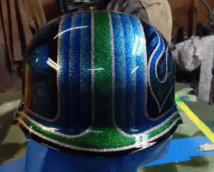Custom Painted German Motorcycle Helmet