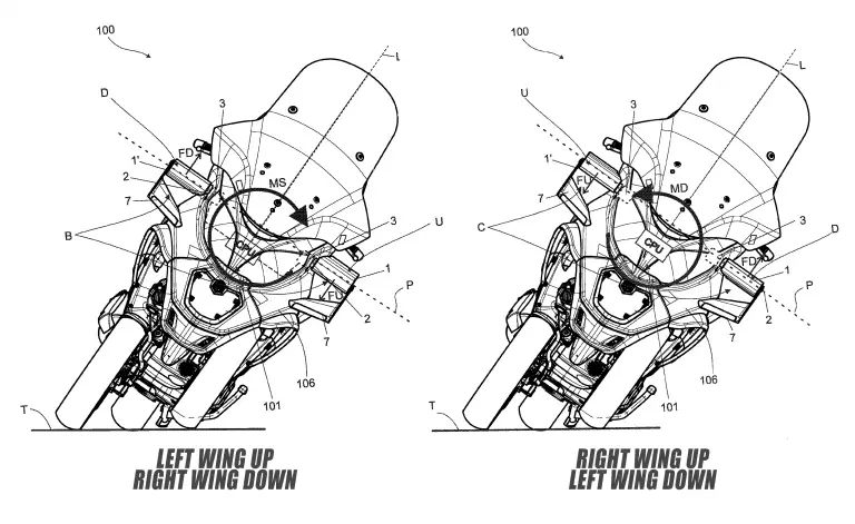 Piaggio patent C-shaped.