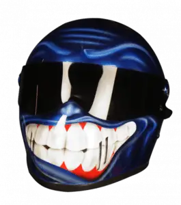 Smiley Face Custom Airbrushed Helmet