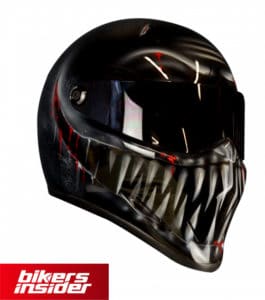 Custom Painted Venom Matrix Street FX Pro Motorcycle Helmet