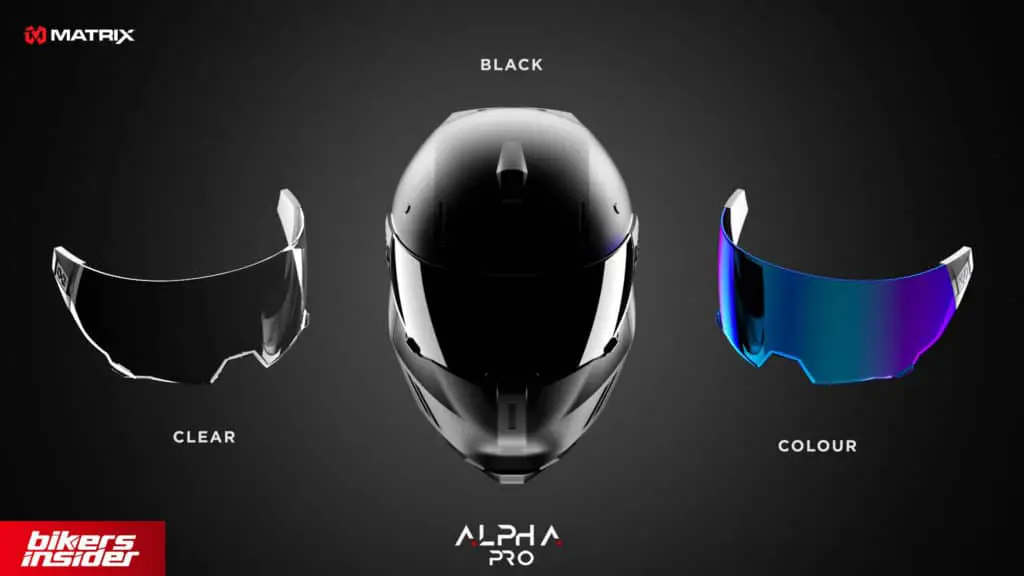 Matrix Alpha Pro visor variants.