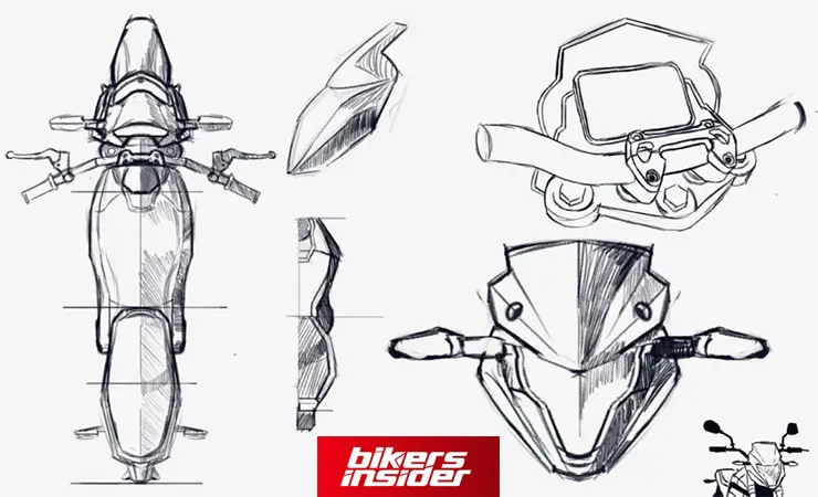 Voltz Motors Electric Motorcycle Sketch