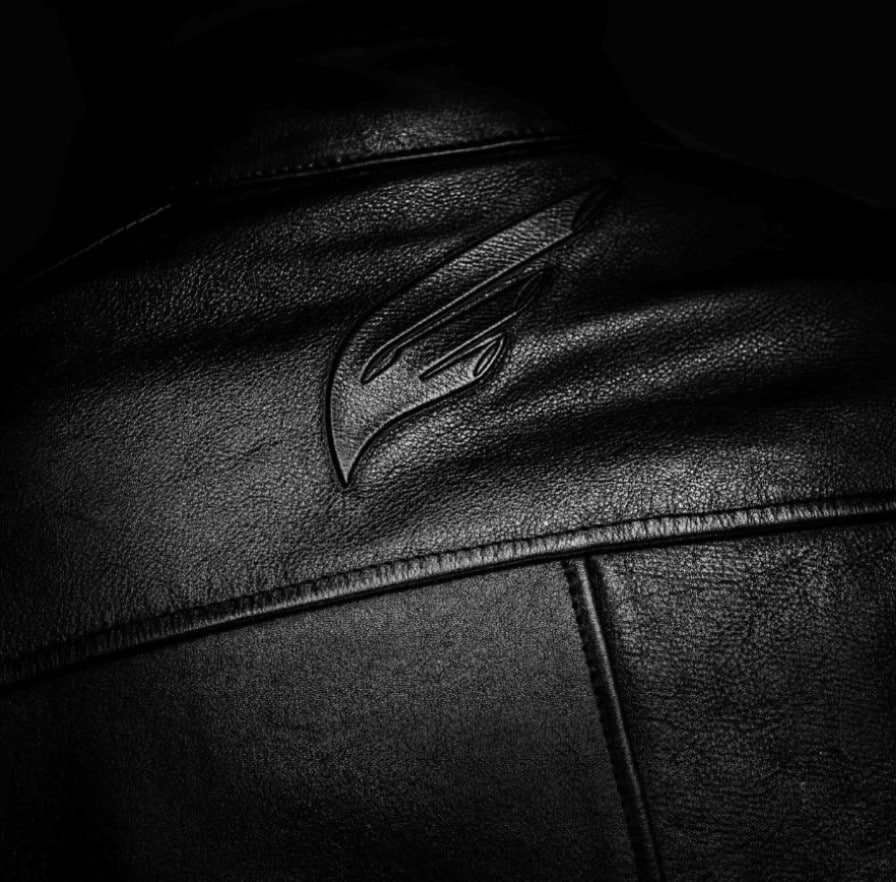 EngineHawk Leather Zipper Jacket Back