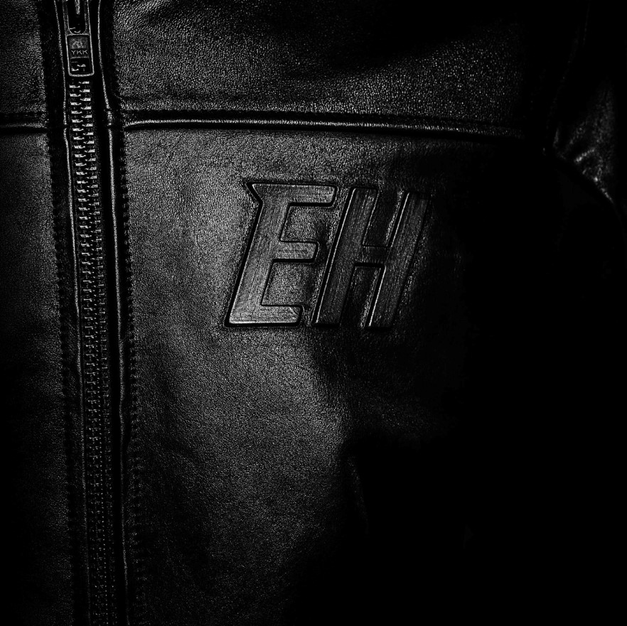 EngineHawk Leather Zipper Jacket Front