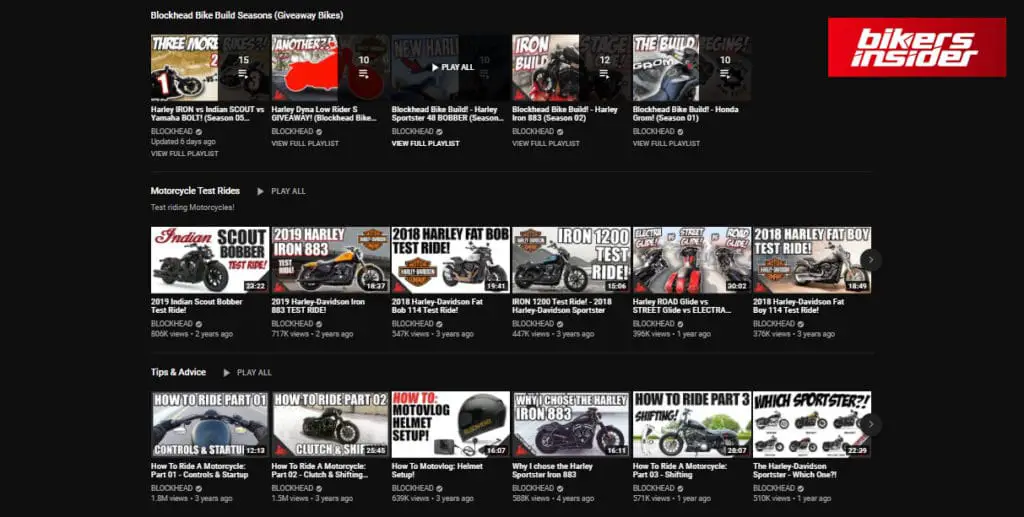 Here is an example of an organized motovlog.