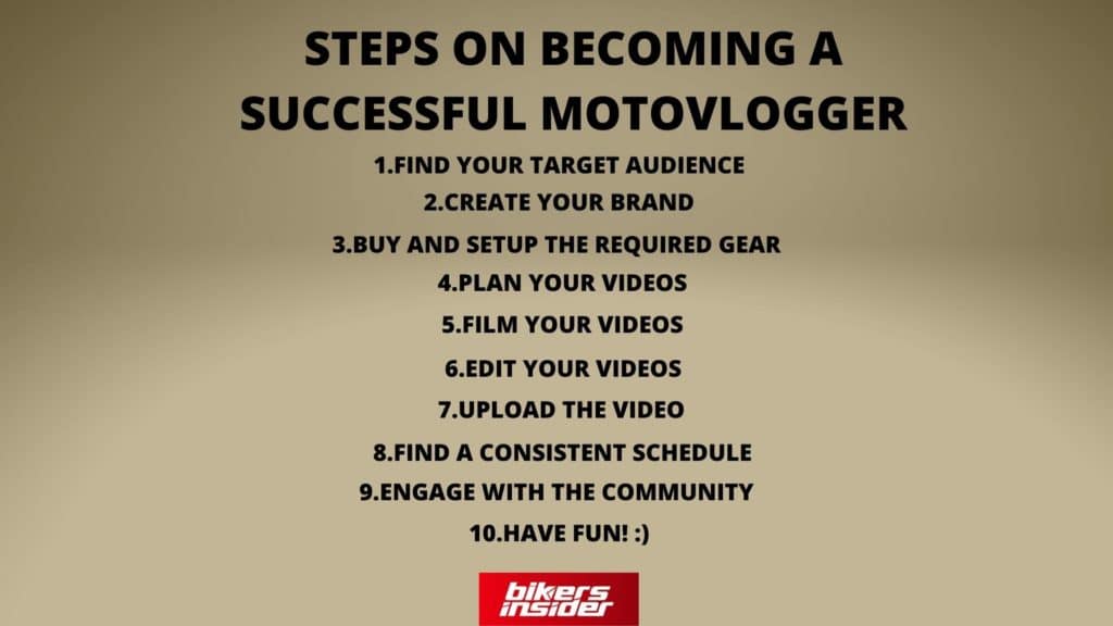 Steps On Becoming A Successful Motovlogger