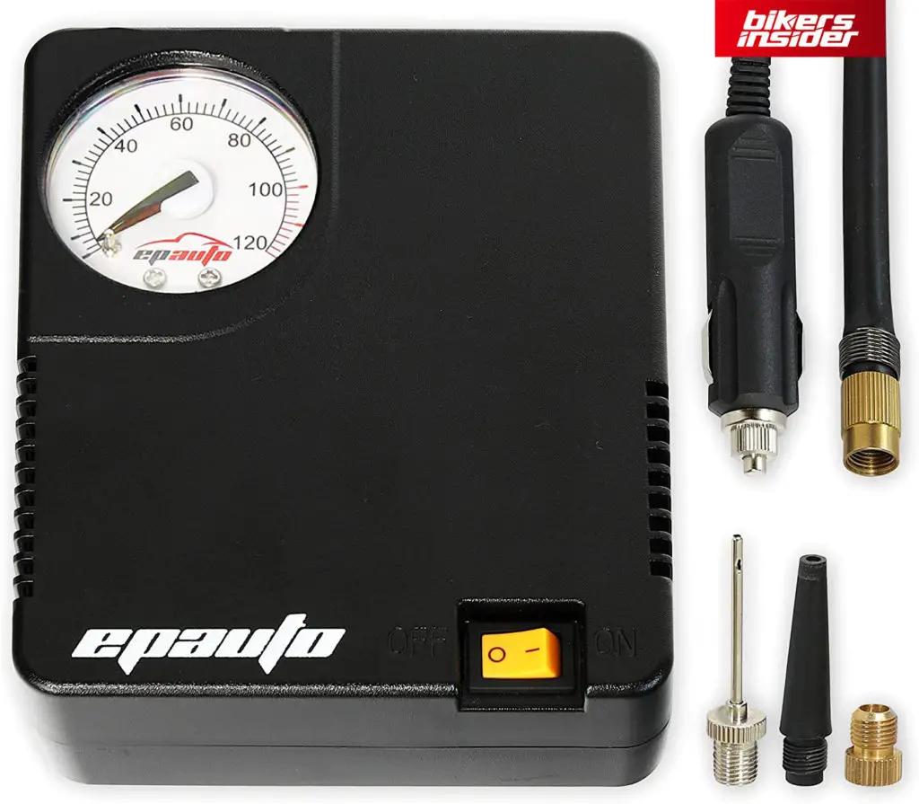 EPAuto Air Compressor is ideal for motorcycle tires.