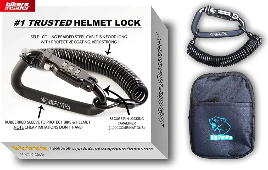 BigPantha Helmet Lock & Cable