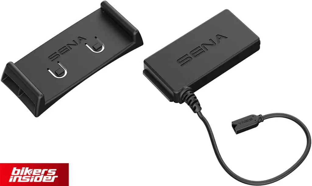 Sena 10R uses a separate battery pack.