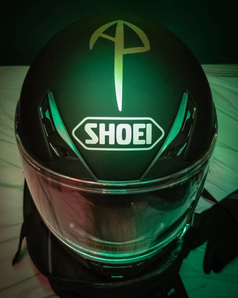 Shoei RF-SR Under Green Light