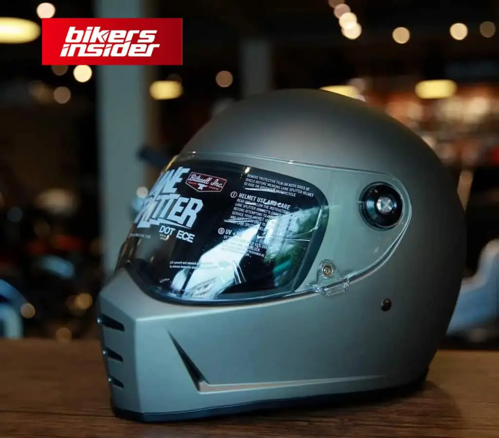 biltwell lane splitter cafe racer helmet side view review