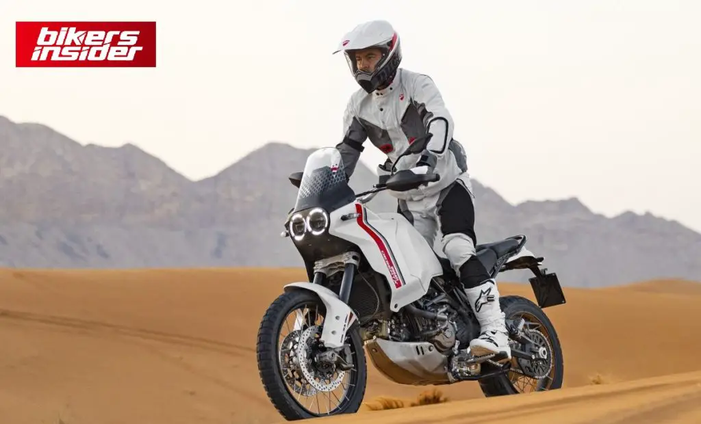 Ducati DesertX with Rider