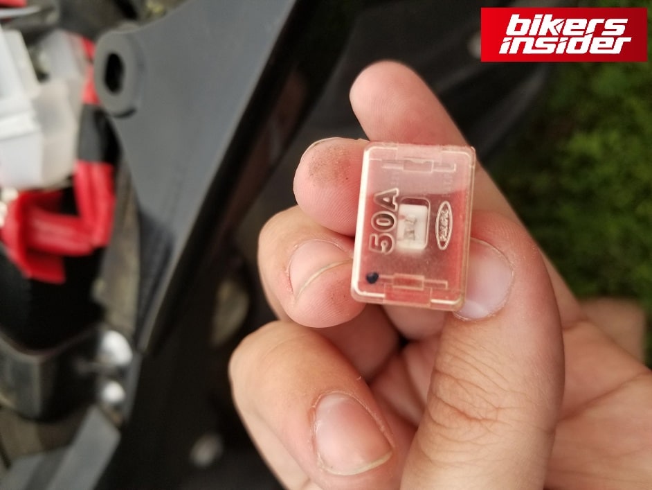 Fuses picture in motorcycle troubleshooting guide