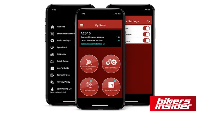 Sena ACS10 mobile app