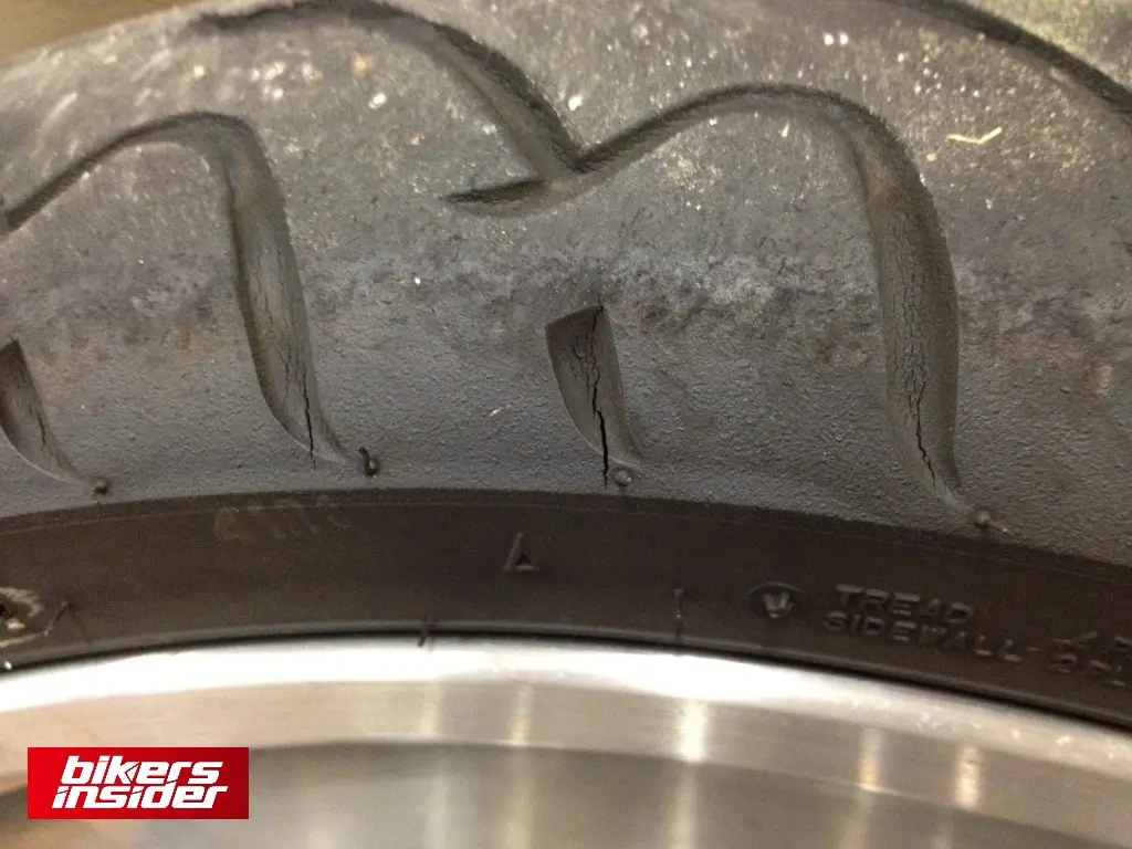 Cracks on tyre due to ageing