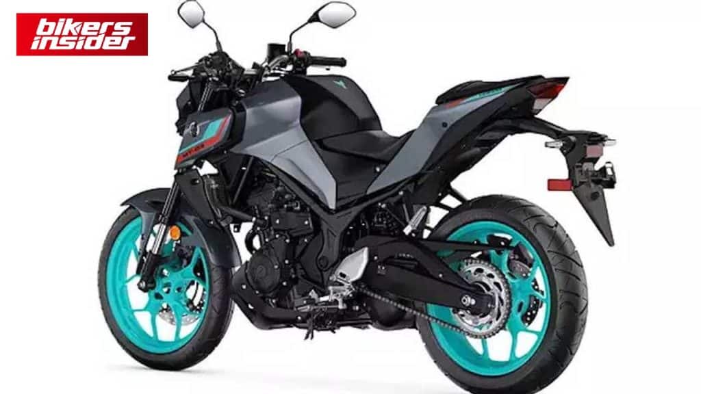 Yamaha MT-03 2022 cyan storm with cyan rims