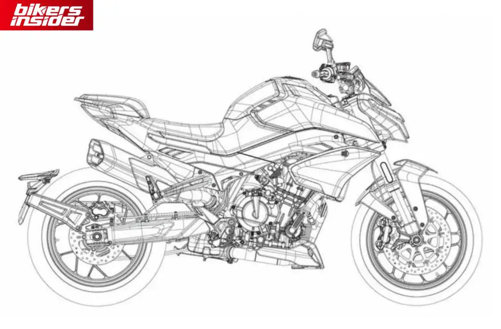 CFMOTO 800 NK wireframe
